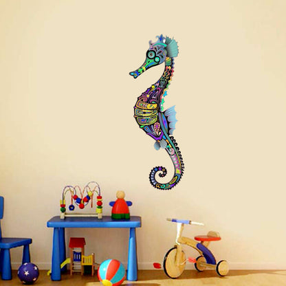 Painted Mural Seahorse Wall Sticker
