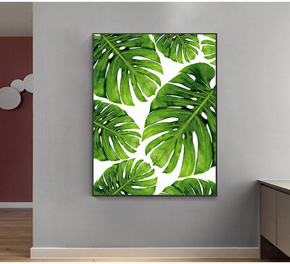 Green Plant Canvas Painting | Plane Canvas Painting | Globaldealdirect