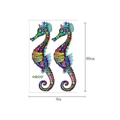 Painted Mural Seahorse Wall Sticker