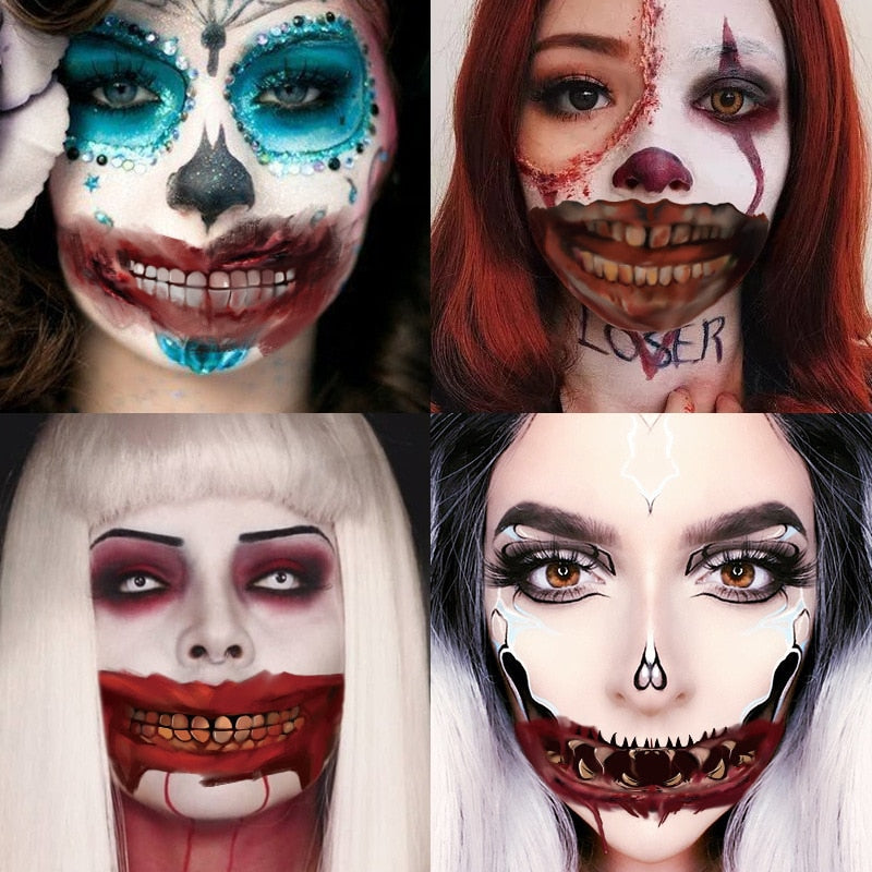 Halloween Face Tattoo | 5 Pcs Face Tattoo | Globaldealdirect
