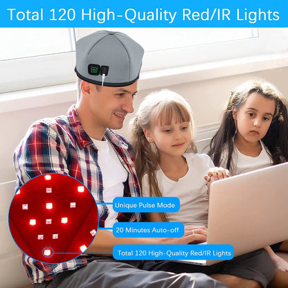 Portable Red Light Therapy Cap, Red LED Hair Growth Hat Care, Scalp Relieve Head Pain, Hair Regrowth Treatment Machine