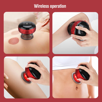 Electric Vacuum Cupping Therapy Body Scraping Massage Relieve Professional Suction Cups